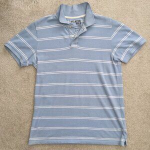 Old Navy light blue striped polo shirt